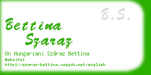 bettina szaraz business card